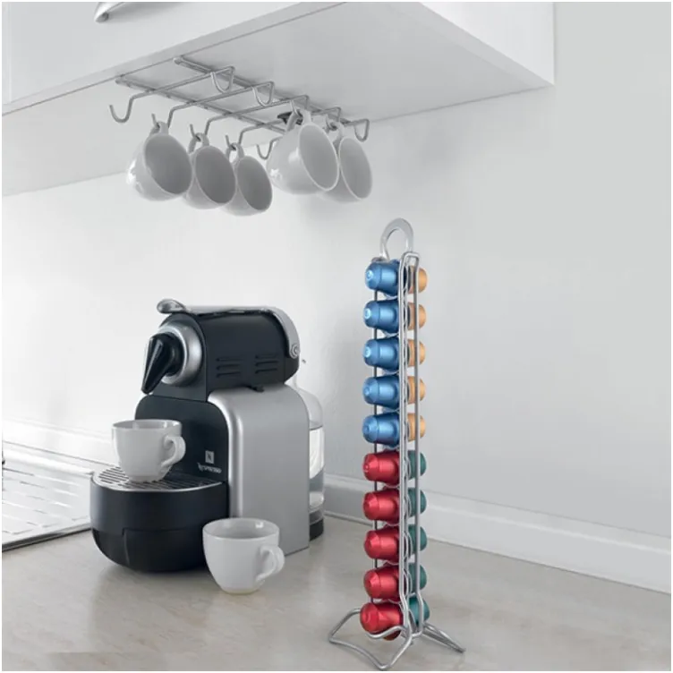 Stalak za kapsule kafe 8x9x38cm Metaltex 