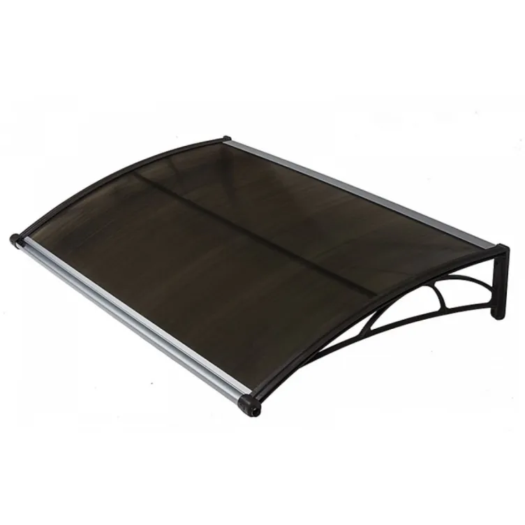 Nadstrešnica Za Vrata 82x120cm Smeđa Baza Ploča Bronza 6mm