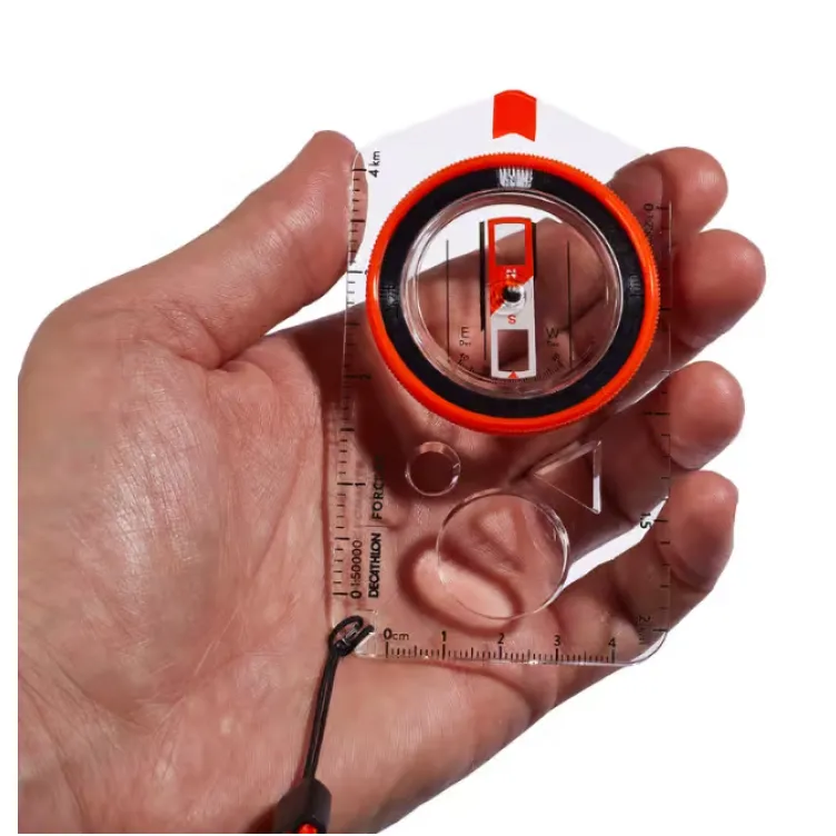 Kompas explorer 500 za planinarenje orijentiring orange 