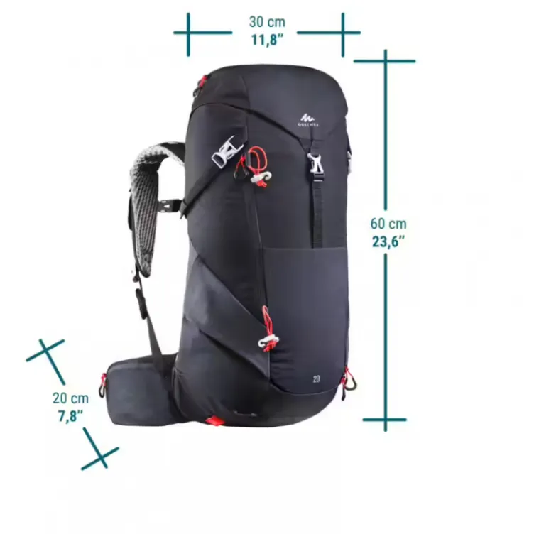Quechua ranac za planinarenje  20L crna 