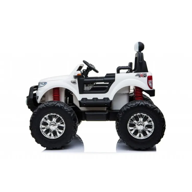 Auto Ford Ranger MONSTER Truck 4x4 Dvosed sa kožnim sedištima i mekim gumama - Beli