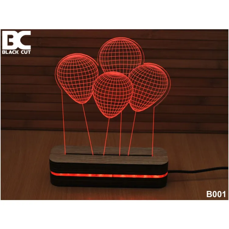 3D lampa Baloni ljubičasti