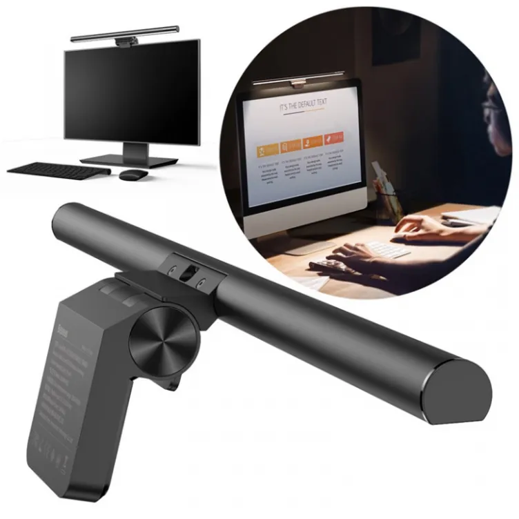 Baseus USB lampa za monitor sa zakacaljkom crna