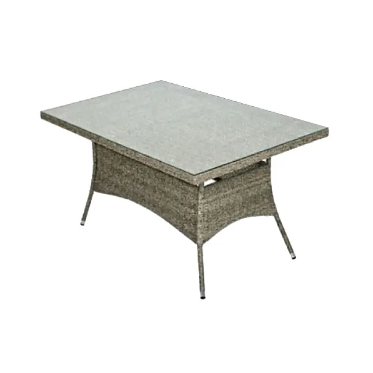 Baštenska garnitura Bay sto i 6 Bay stolica siva