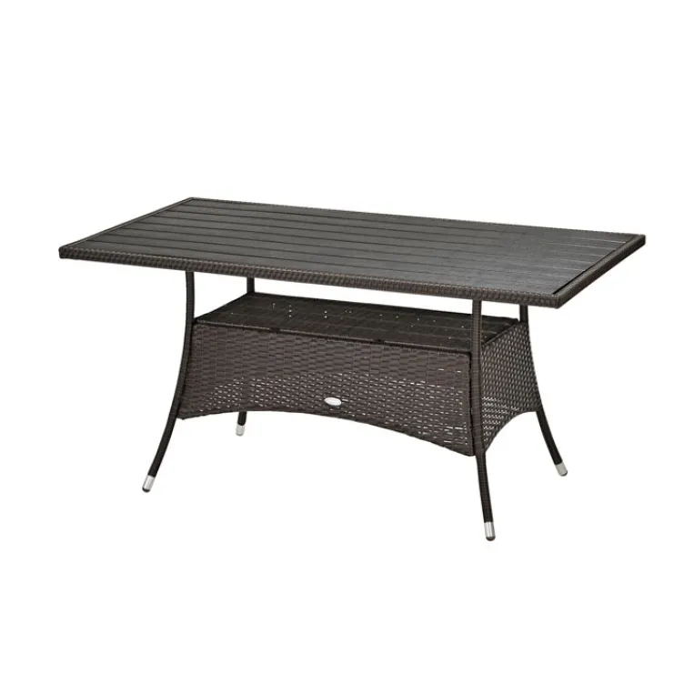 Baštenska garnitura Bork D 150 cm + 4 stolice braon