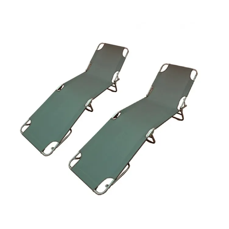 Baštenska ležaljka sklopiva Mock siva 2kom.