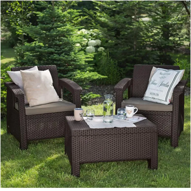 Baštenska garnitura Corfu weekend braon-topla taupe