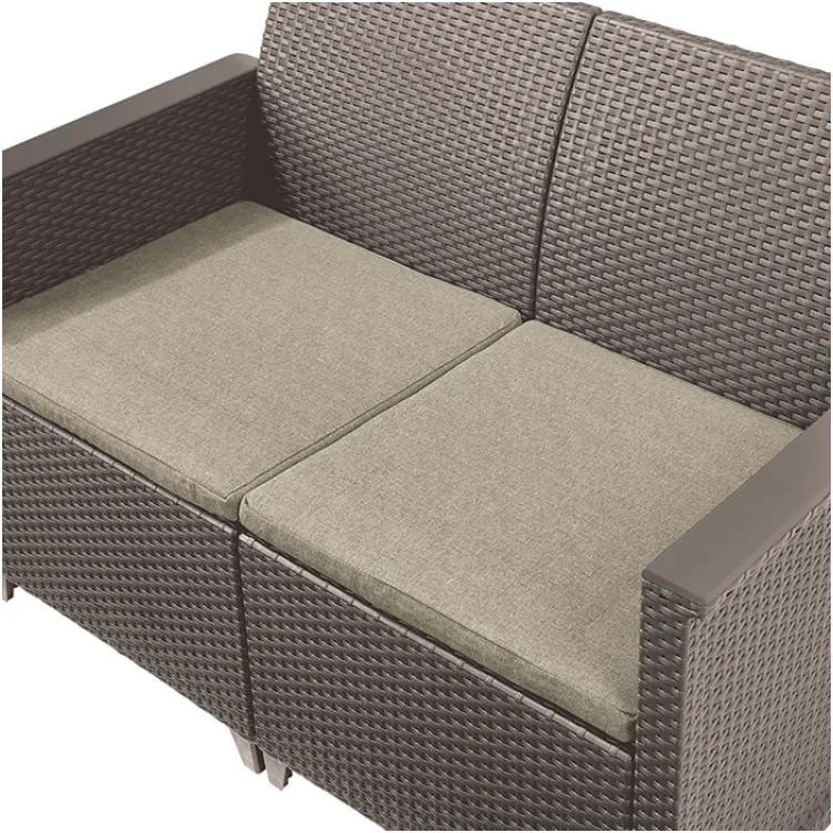 Baštenska garnitura Elodie 2 sa box stolom, Curver cappuccino