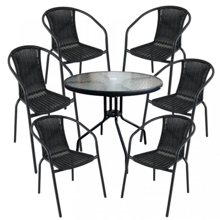 Baštenska garnitura Napoli 6 stolice i sto Porto fi 80cm