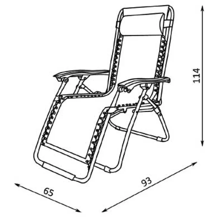 Baštenska stolica sa jastukom Messin bež/crna