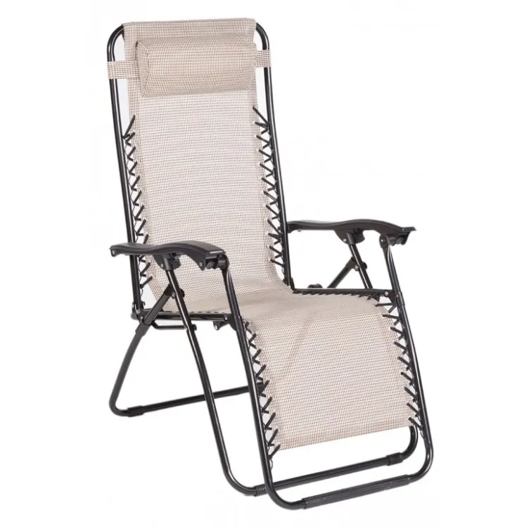 Baštenska stolica sa jastukom Messin bež/crna 029988