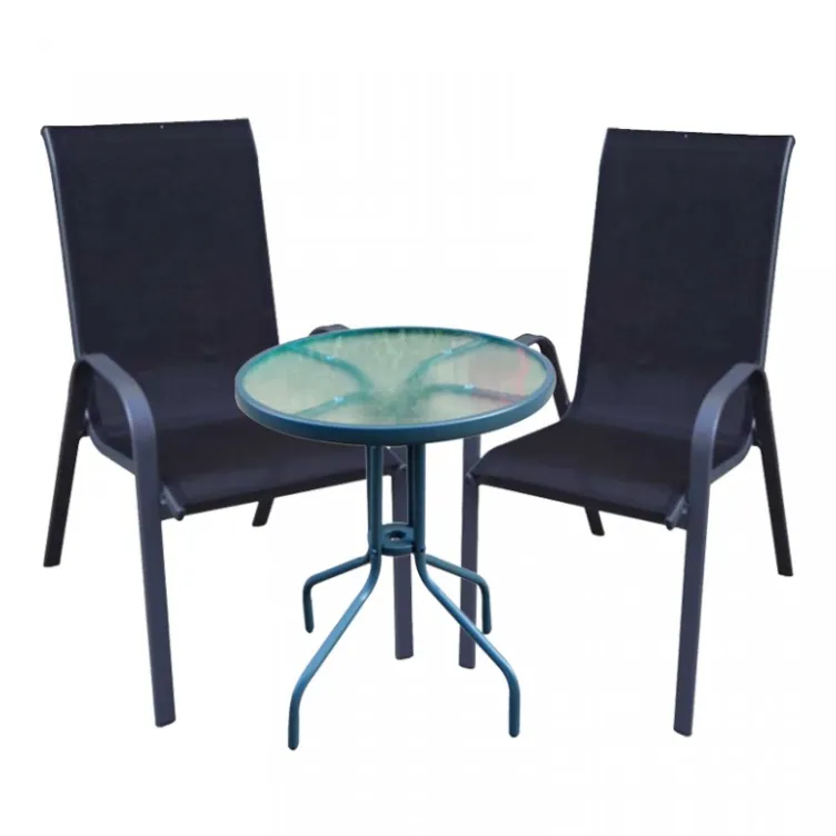 Baštenski set Sto i Dve crne stolice