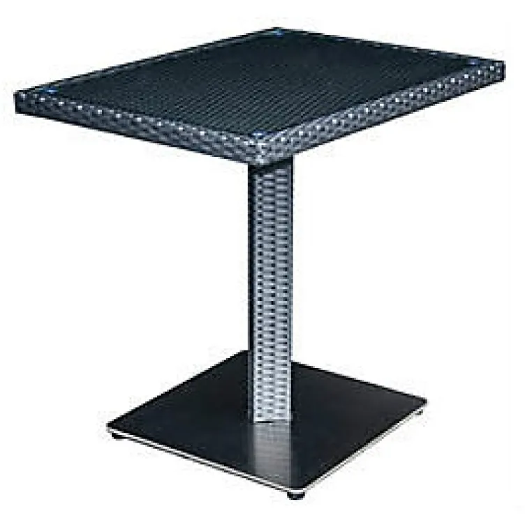 Baštenski sto H Line sa staklom crni