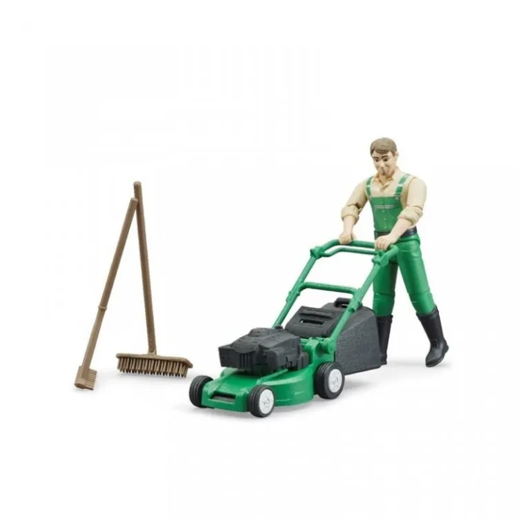 Baštovan sa kosačicom Bruder