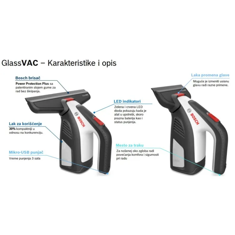 Bosch GlassVac akumulatorski perač za prozore
