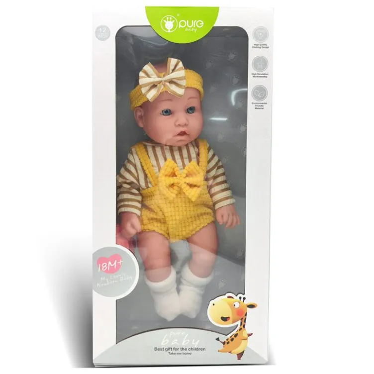 Lutka beba 30 cm sa žutom trakom
