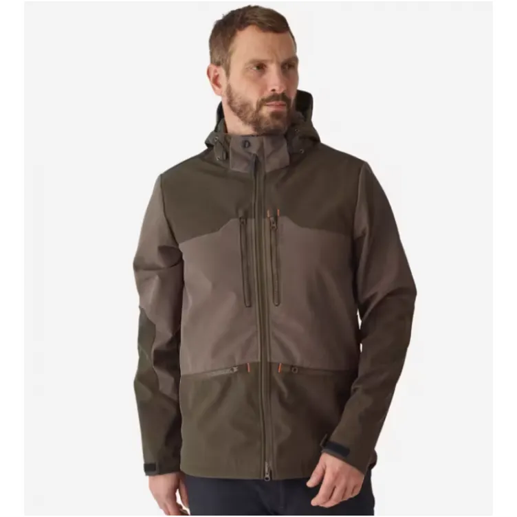Braon jakna za lov SOFTSHELL 500