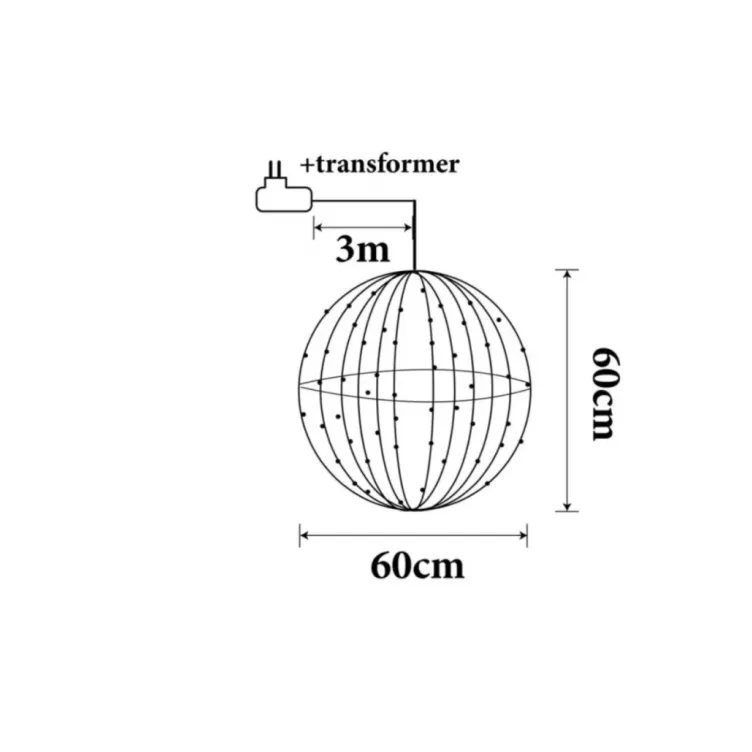 Kugla žica 400led 60cm