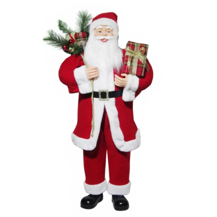 Crveni deda Mraz figura sa poklonom 110 cm