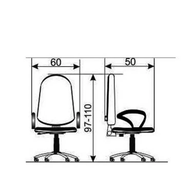 Daktilo stolica M 170 cp/pvc