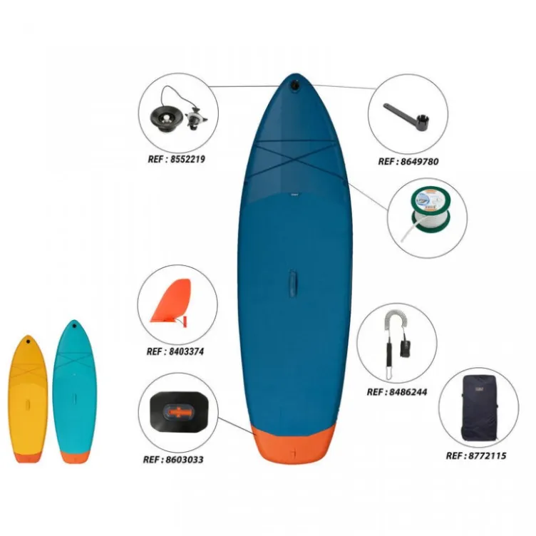 Daska na naduvavanje za SUP za jednu osobu žuta 