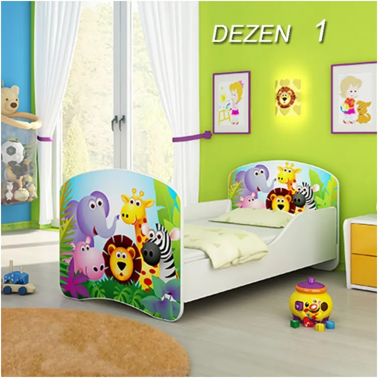 Dečiji Krevet Drveni 160x80 cm Dezen 1