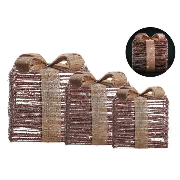 Dekorativne LED svetleće kutije Glossy juta