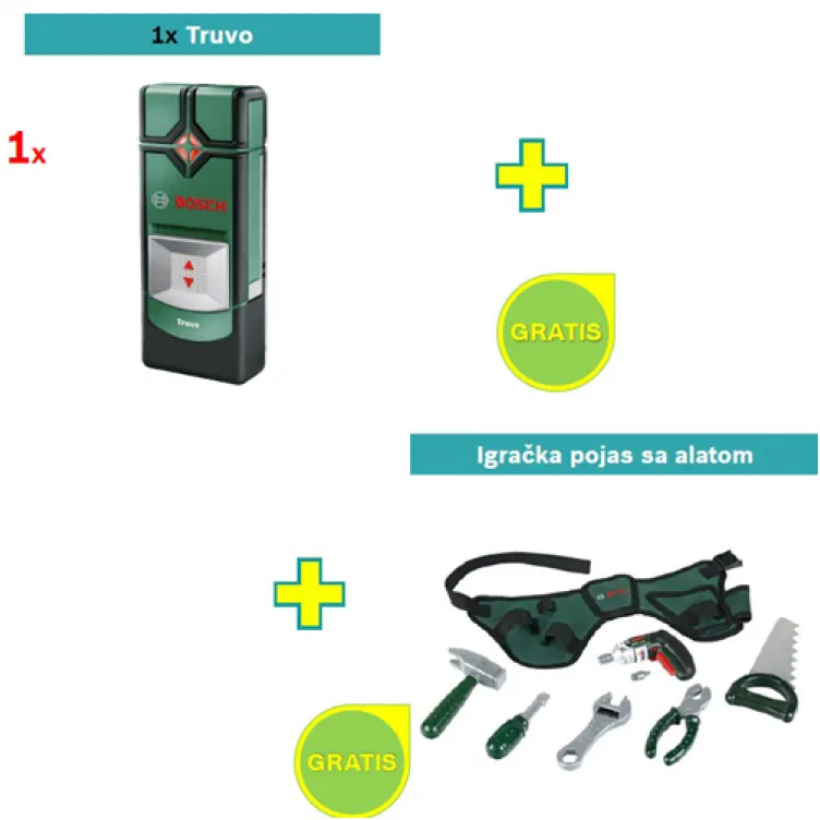 Detektor metala Bosch Truvo + Igračka pojas sa alatom