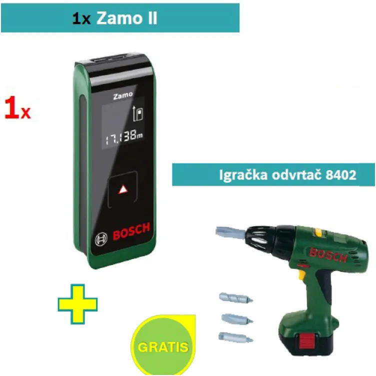 Digitalni laserski daljinomer Zamo II + Igračka odvrtač 8402
