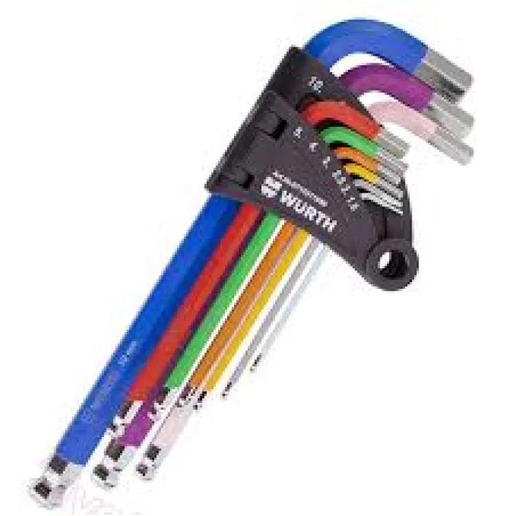 Set Wurth ugaonih odvijača u boji, loptasta glava