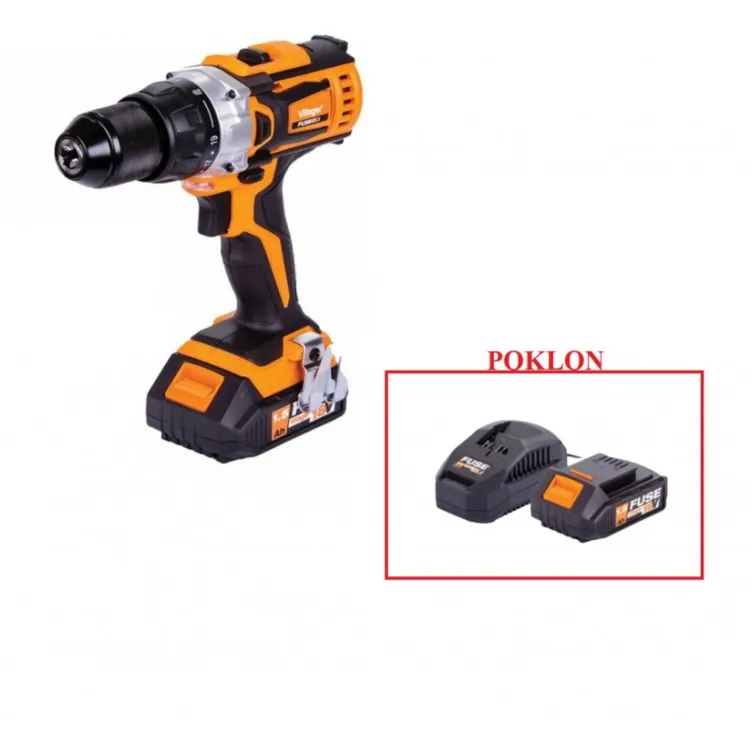 Akumulatorska bušilica i odvijač VLP 5220 + POKLON Fuse set baterija 1.5Ah + punjač 2.4A