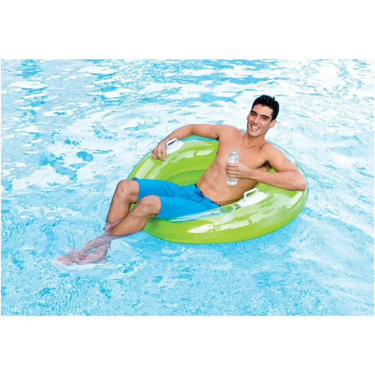 Dušek na naduvavanje sa ručkama single zelena