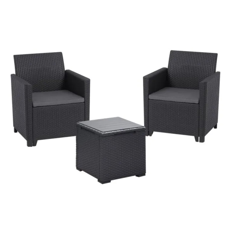 Baštenska garnitura Marie sa box stolom Vigo grafit