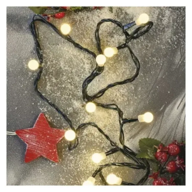 Emos novogodišnje LED lampice trešnja kuglice 20m toplo bele tajmer MTG-D5AW03