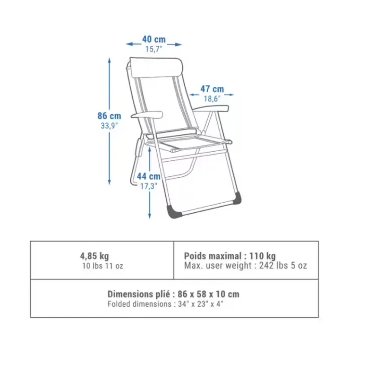 Stolica za kampovanje Comfort 