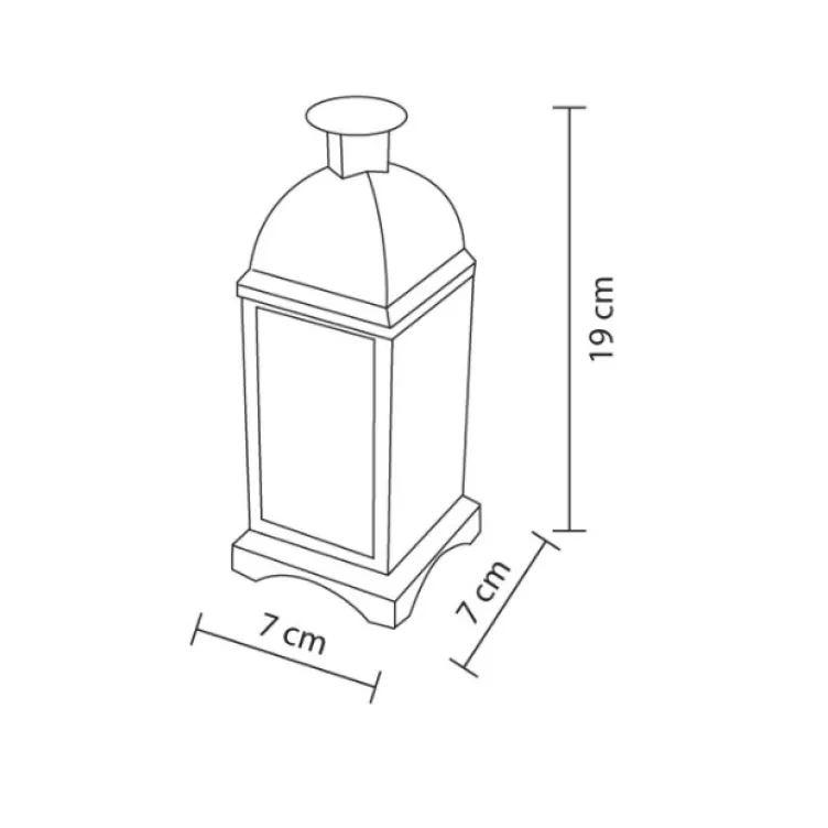 Fenjer sa LED svećom 19 cm Jelka LTN8/P