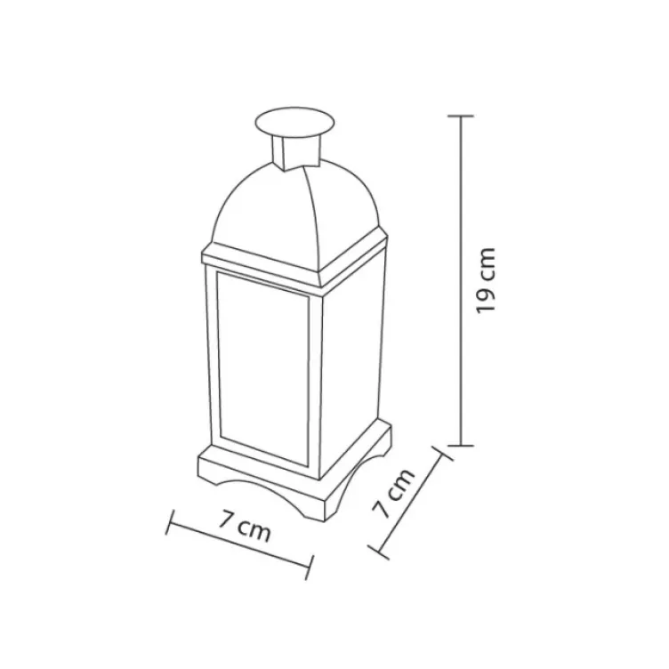 Fenjer sa LED svećom 19 cm Anđeo LTN8/A