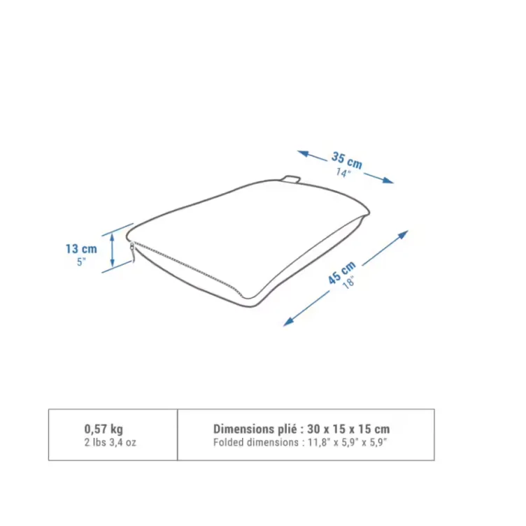 Bež udobni jastuk za kampovanje 