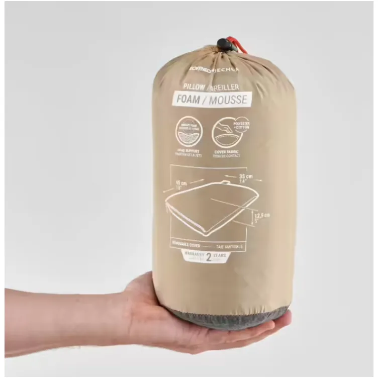 Bež udobni jastuk za kampovanje 