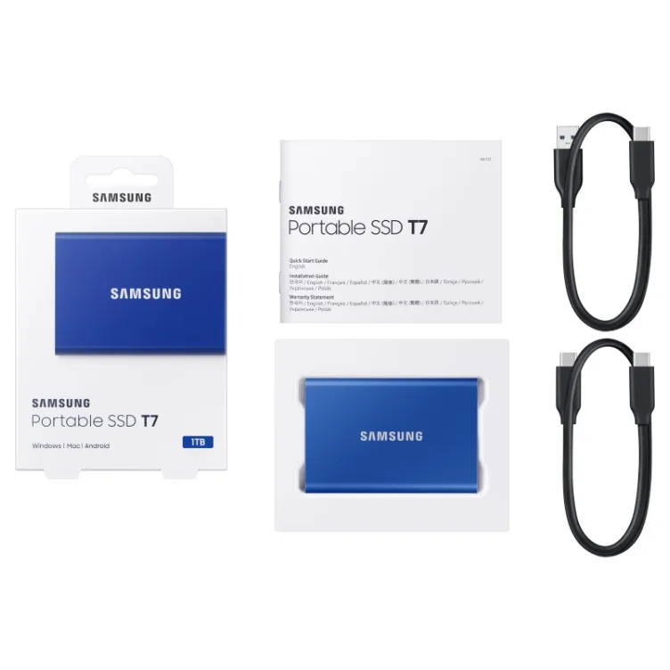 SAMSUNG Portable T7 1TB plavi eksterni SSD MU-PC1T0H