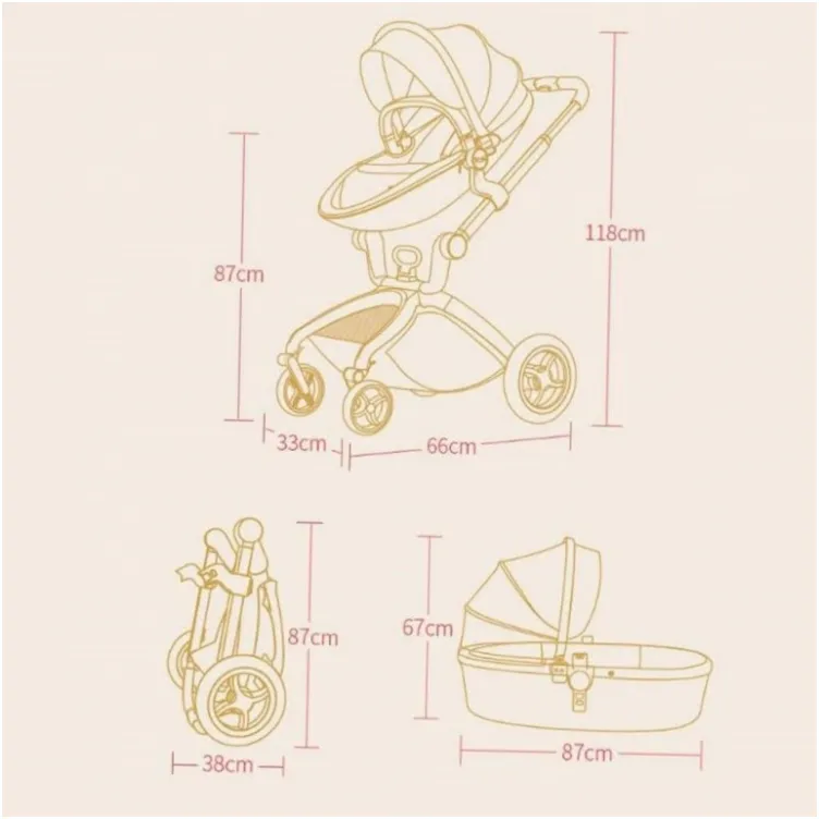 Hot Mom kolica leaves 2u1 sportsko sediste+korpa