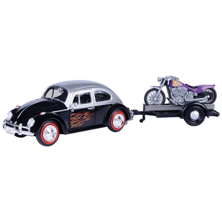 Metalni auto 1:24 volkswagen Motorible Trailer 