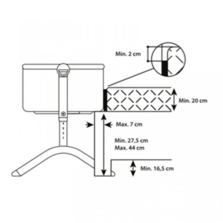 Kolevka za bebe Bea grey Kinderkraft