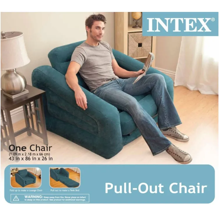 Fotelja na naduvavanje green Intex 
