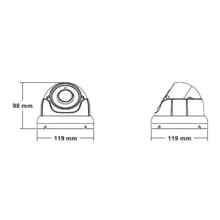 IP DOM kamera 5.0MP varifocal POE