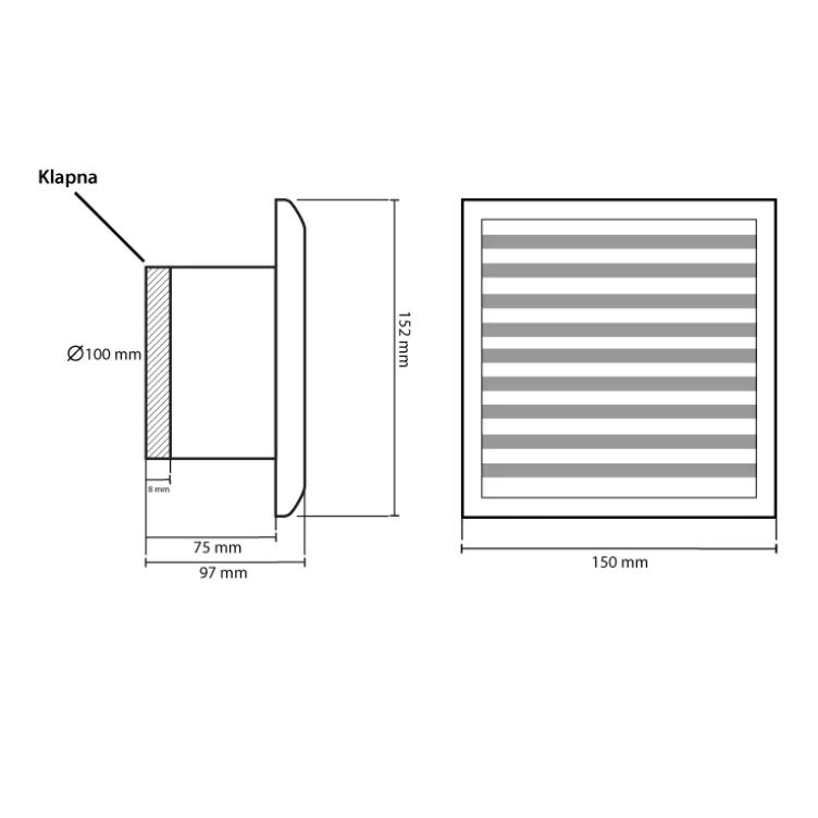 Izduvni ventilator sa senzorom i tajmerom