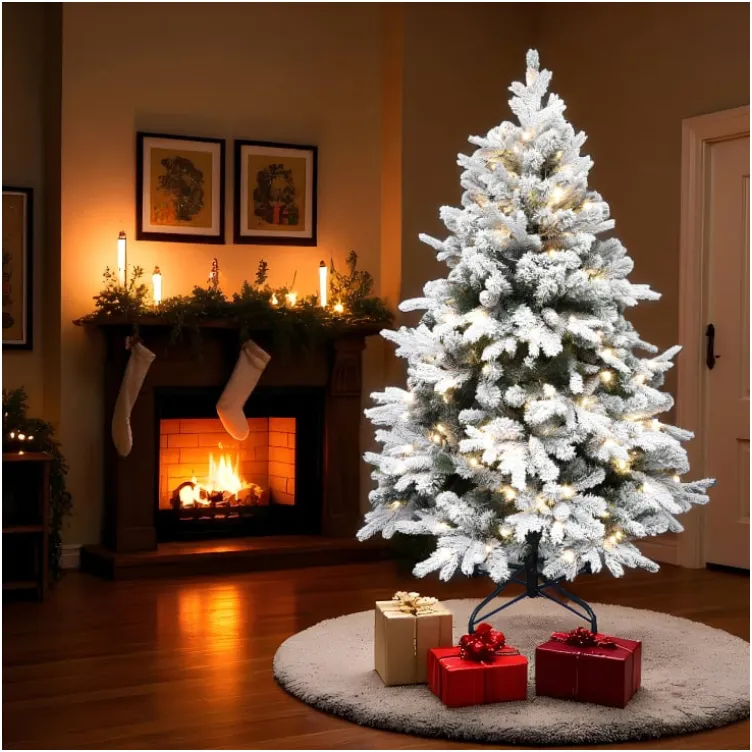 Veštačka jelka 150cm sa osvetljenjem i snegom KMF8LED150