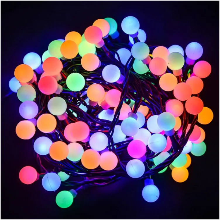 Novogodišnje lampice LED biserni niz 240 sijalica multi