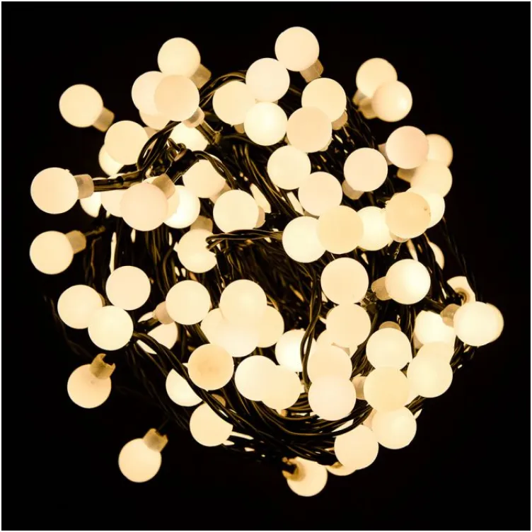 Novogodišnje lampice LED biserni niz 240 sijalica toplo bela