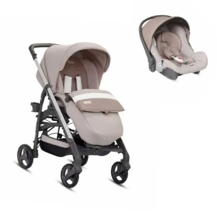 Dečija kolica + auto sedište Inglesina duo sistem Trilogy jedna ručka bež 